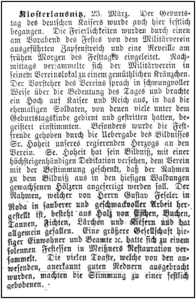 1878-03-22 Kl Kaiser Geburtstag